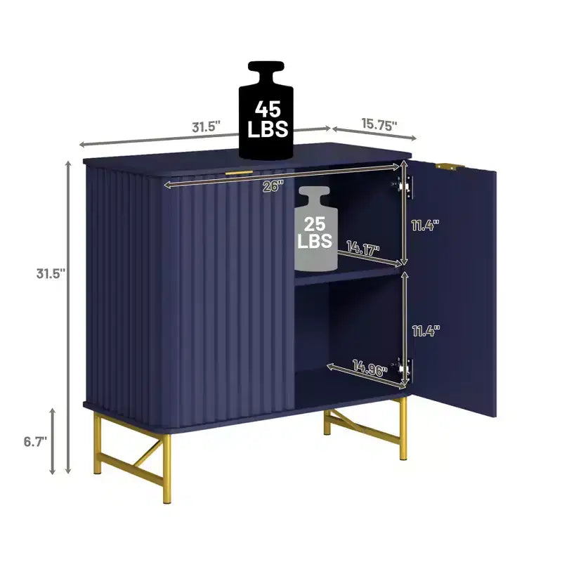 CLIHOME Mobile Contenitore Decorativo Indipendente per Interni in MDF, 80 cm di Altezza