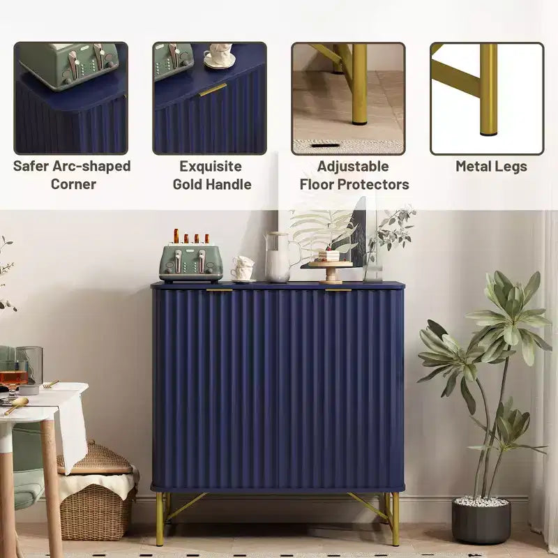 CLIHOME Mobile Contenitore Decorativo Indipendente per Interni in MDF, 80 cm di Altezza