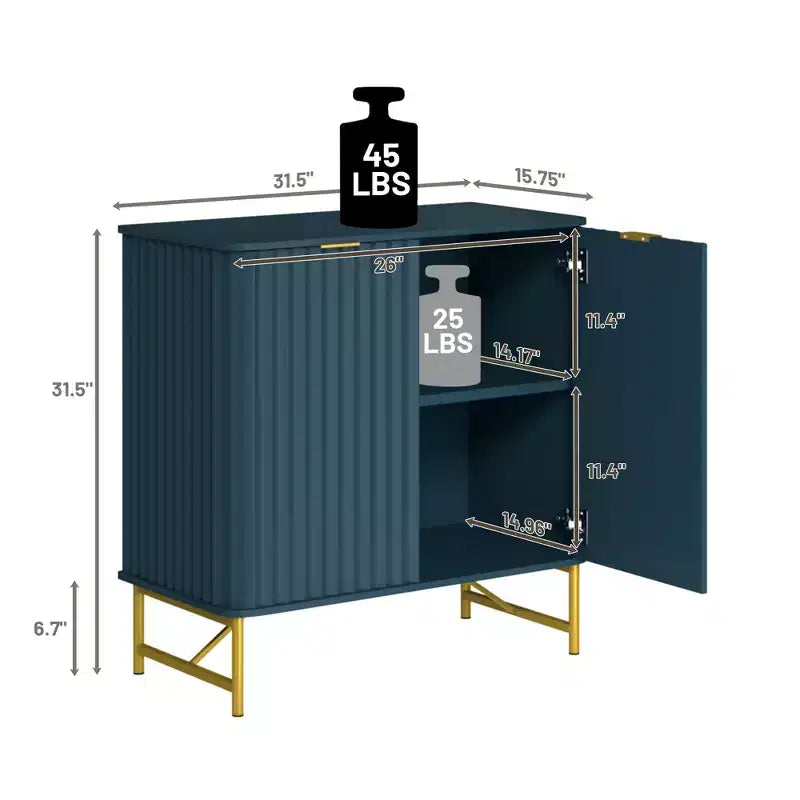 CLIHOME Mobile Contenitore Decorativo Indipendente per Interni in MDF, 80 cm di Altezza