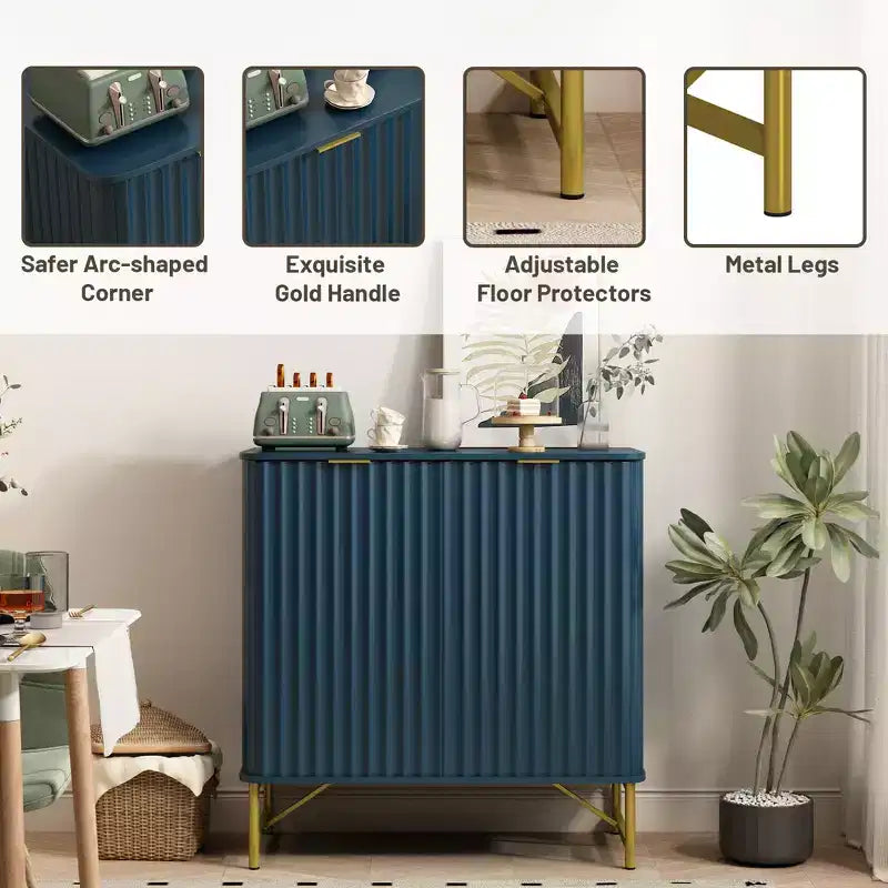 CLIHOME Mobile Contenitore Decorativo Indipendente per Interni in MDF, 80 cm di Altezza