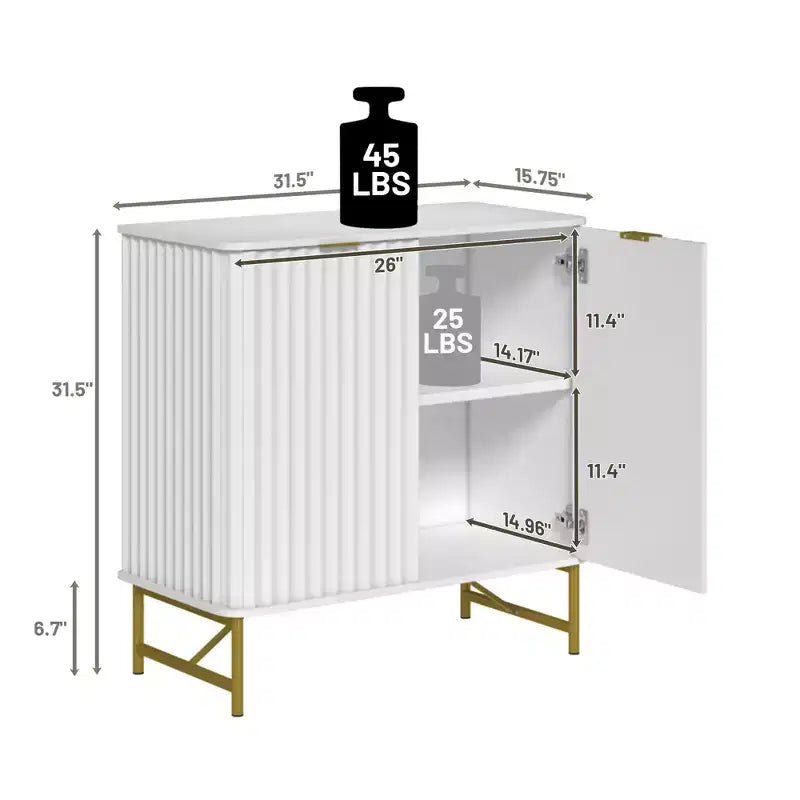 CLIHOME Mobile Contenitore Decorativo Indipendente per Interni in MDF, 80 cm di Altezza