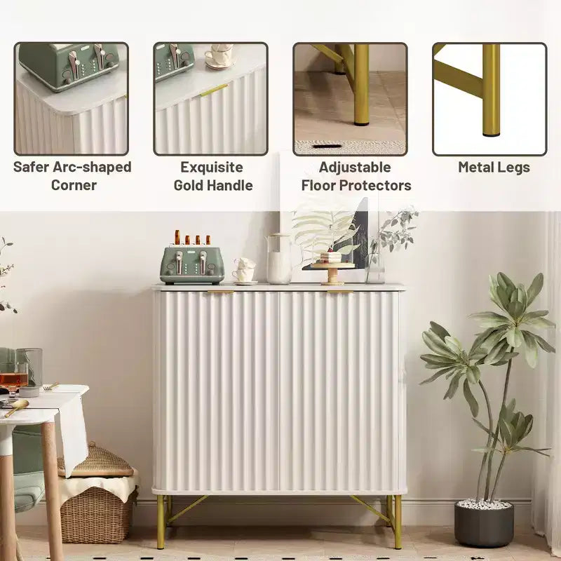 CLIHOME Mobile Contenitore Decorativo Indipendente per Interni in MDF, 80 cm di Altezza