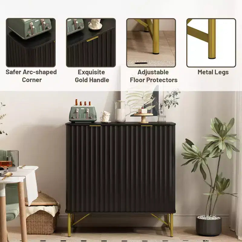 CLIHOME Mobile Contenitore Decorativo Indipendente per Interni in MDF, 80 cm di Altezza