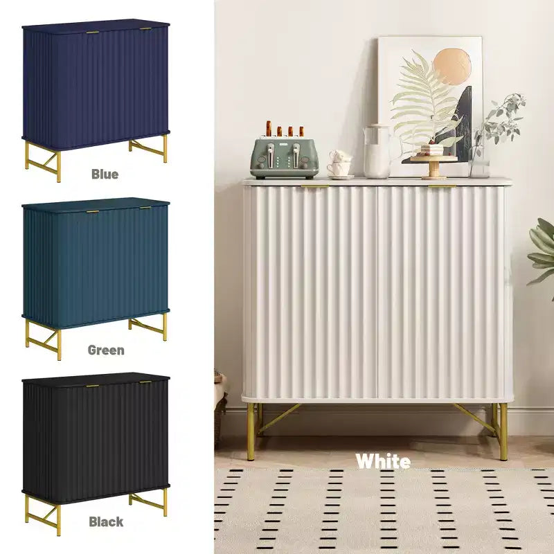 CLIHOME Mobile Contenitore Decorativo Indipendente per Interni in MDF, 80 cm di Altezza