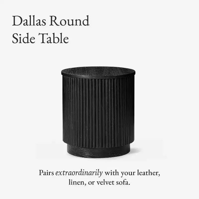 Tavolino rotondo moderno in legno Maven Lane Dallas 17,5