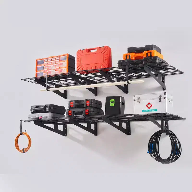VEVOR Scaffalatura da Garage, 2 Pezzi, Scaffali da Garage Resistenti a Parete 183 x 61 cm, Capacità di Carico 454 kg (Totale) Scaffale da Garage