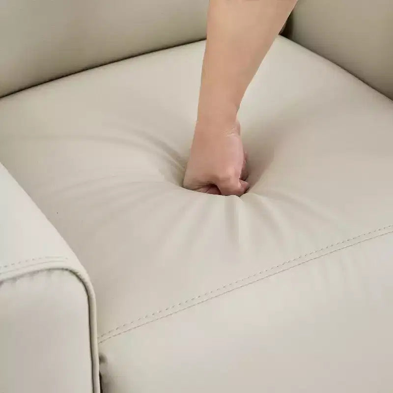 Poltrona Reclinabile Girevole a Dondolo, Recliner Manuale con Supporto Lombare e Rivestimento in Ecopelle, Comoda Poltrona a Dondolo Reclinabile