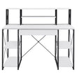 HomeRoots 47 White and Black Computer Desk