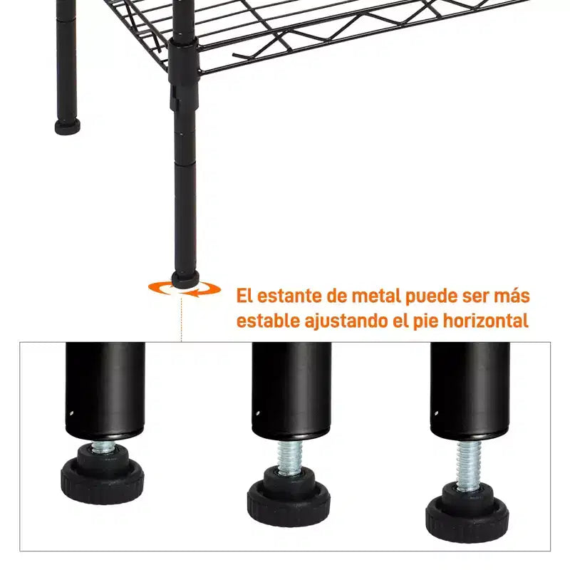 Scaffale Modulare per Carichi Pesanti in Acciaio al Carbonio | Ripiani Regolabili, Organizzatore Autoportante per Garage/Ufficio, Nero