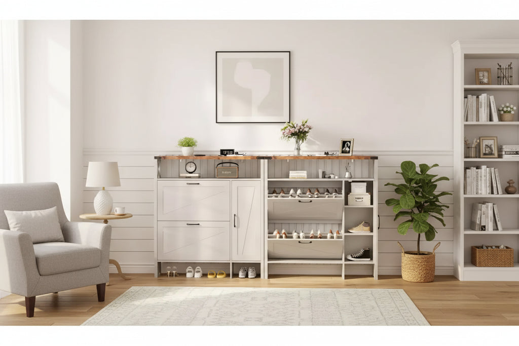 Karl Home Armadio a 3 ante scorrevoli con 1 ripiano, larghezza 42,7 cm