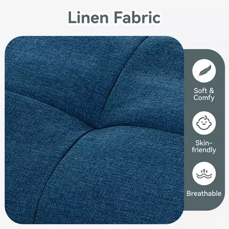 Dyonery Divano Letto Futon Convertibile, Divano Letto in Lino con Memory Foam, Schienale e Braccioli Regolabili, Divanetto Multifunzionale con Funzione Letto