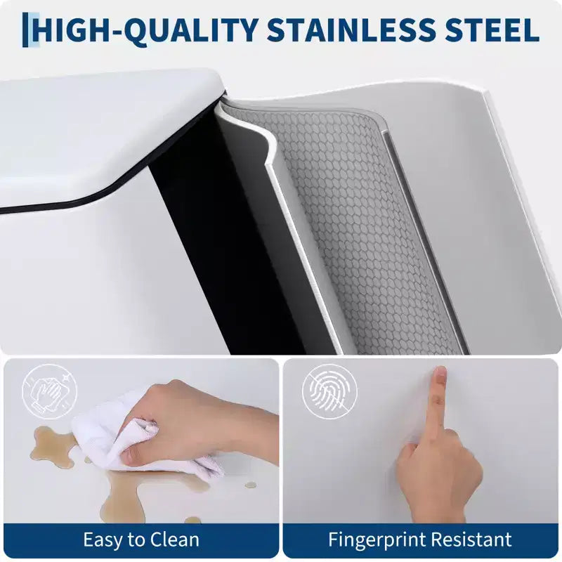Pattumiera da Cucina Sottile in Acciaio Inox, con Pedale e Coperchio a Chiusura Ammortizzata - Secchio Interno Rimovibile - Cestino Rifiuti Rettangolare Stretto - Casa, Ufficio
